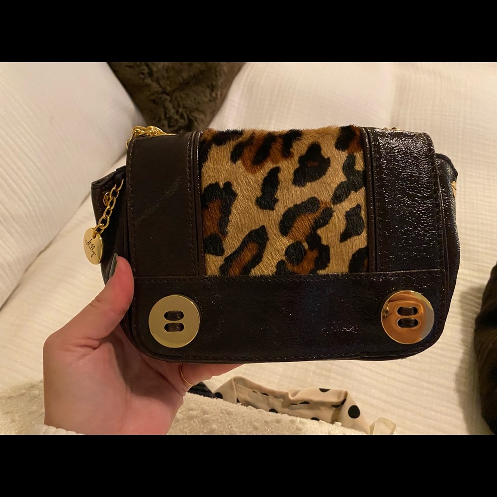 MILLY Penelope Mini Sophia Brown Leather Crossbody Bag Purse